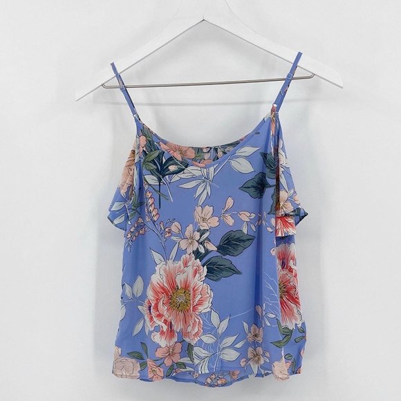 SOLD Yumi Kim Floral Rainforest Peri Rise Shine Blouse - Picture 5 of 9